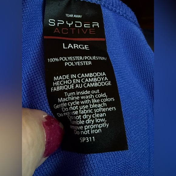 SPYDER RACERBACK LOOSE BLUE TANK TOP LARGE - Picture 4 of 4